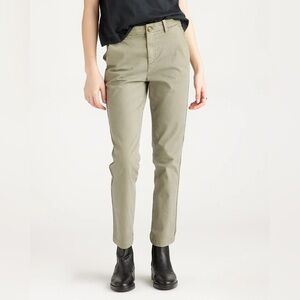 Quince Women's Stretch Cotton Twill Girlfriend Chino Pants sz 29 Olive Green NWT